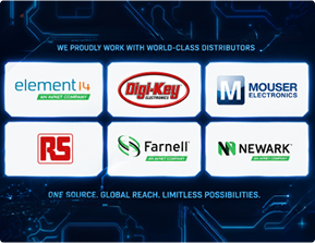 Electronic component distributor partner logos