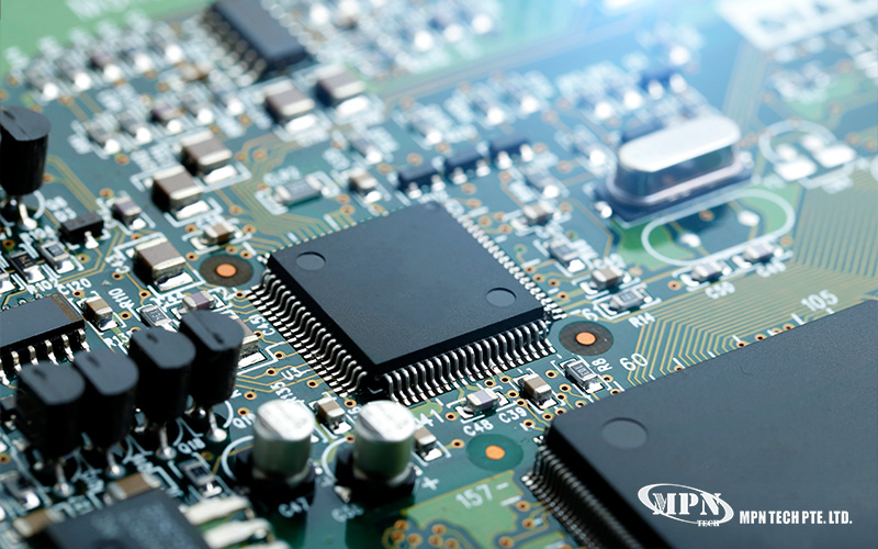 close up of PCB